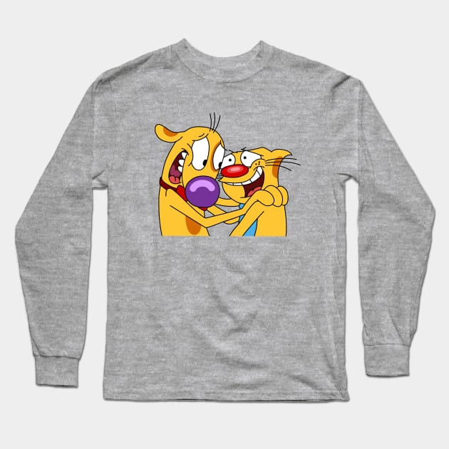 BFF Catdog Long Sleeve T-Shirt by cariespositodesign